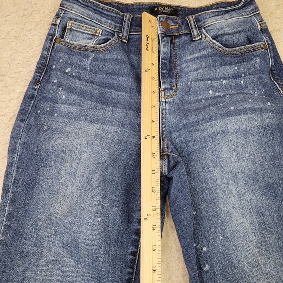 Judy Blue Boyfriend Fit Jeans Womens 5/27 Blue Dark Wash Stretch Denim JB82346 - Picture 9 of 11
